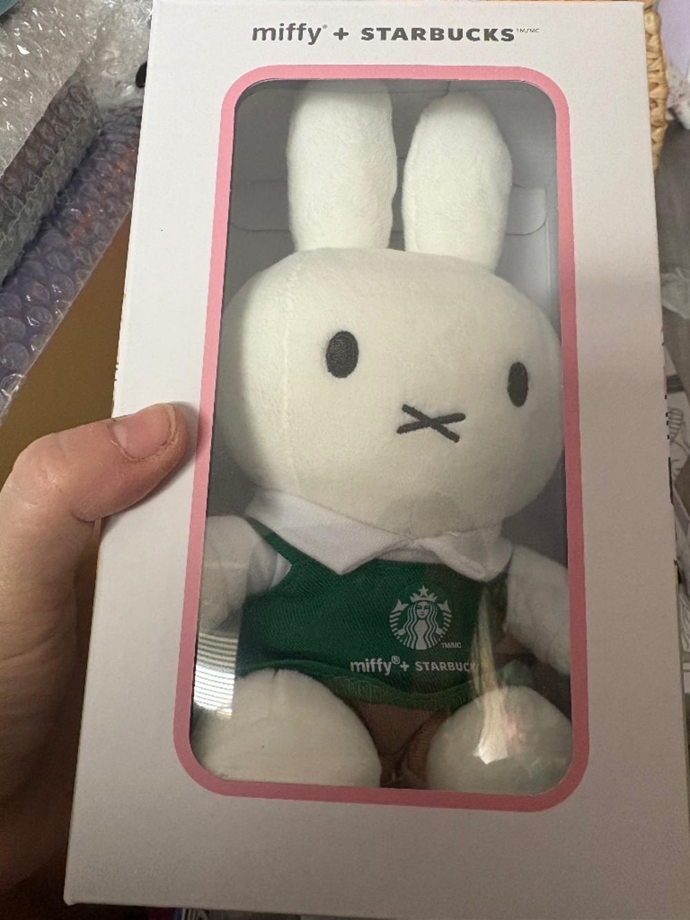 BNIB unopened Miffy x Starbucks stuffie toy in apron - Picture 1 of 2